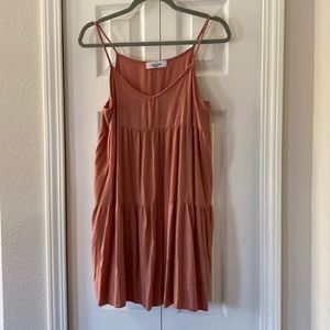 Carly Jean Los Angeles size small dress. Mauve pink color. Spaghetti strapped.